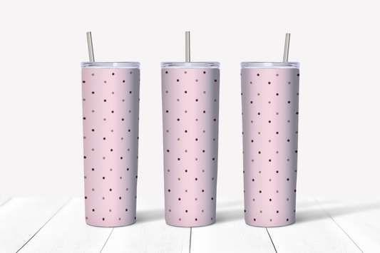 Pink and Brown Spotty  20oz Tumbler