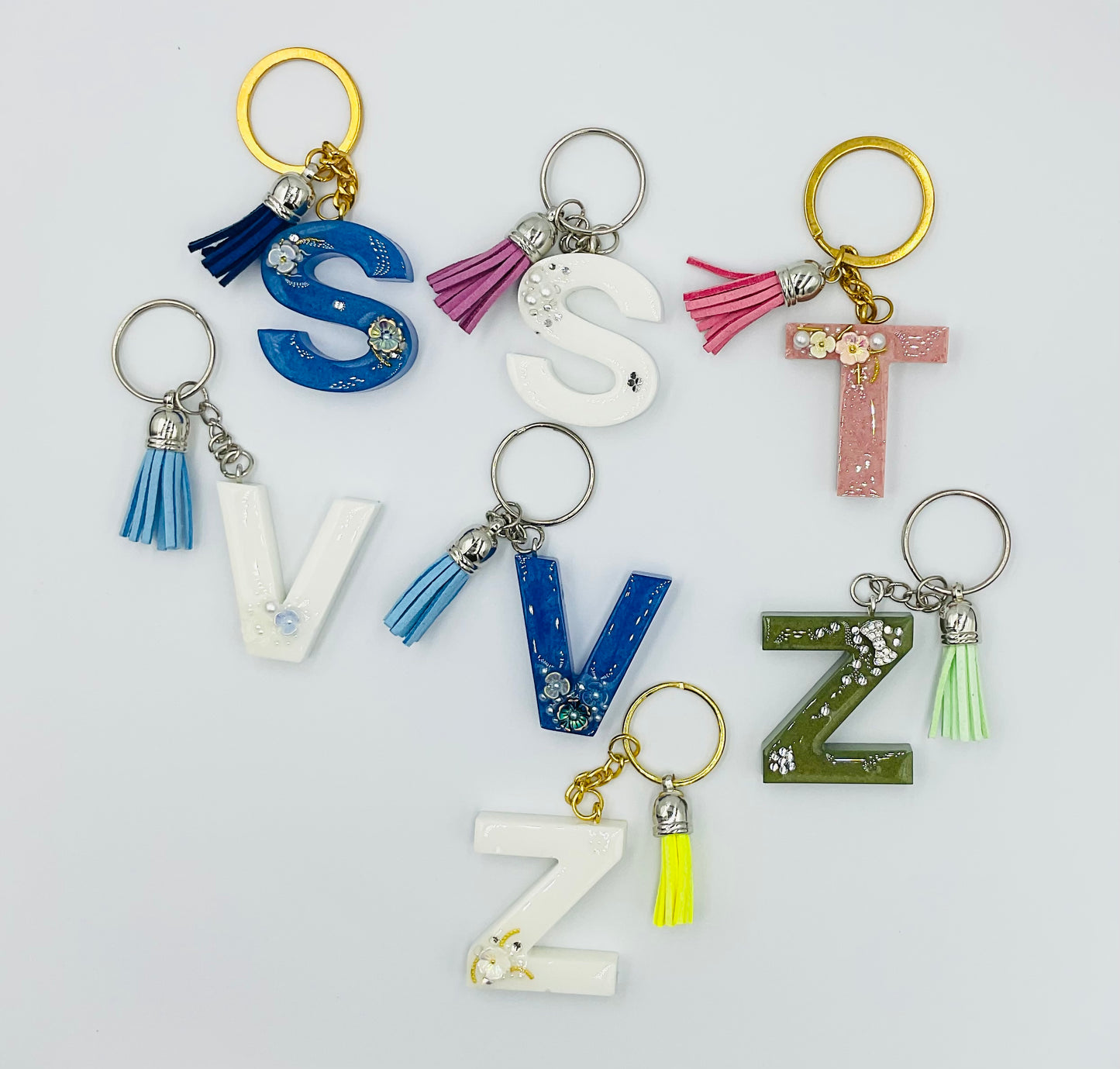 Gem Letter Keyring