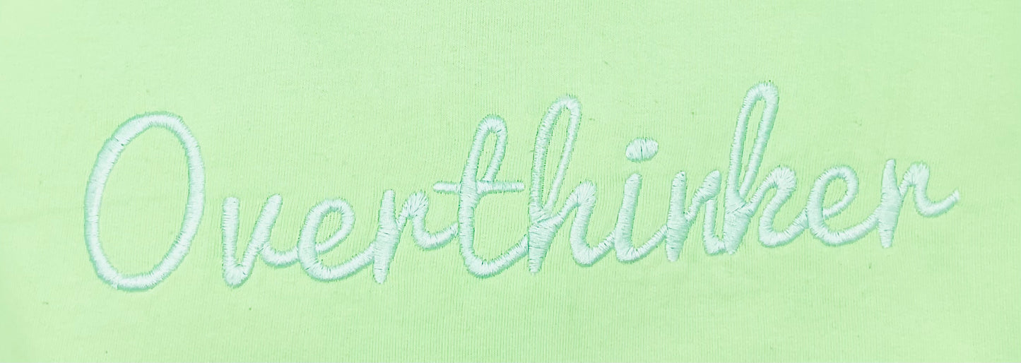 Overthinker Embroidered Mental Health Hoodie