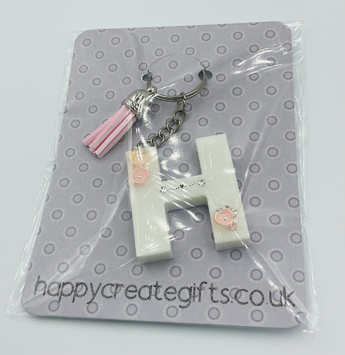 Gem Letter Keyring