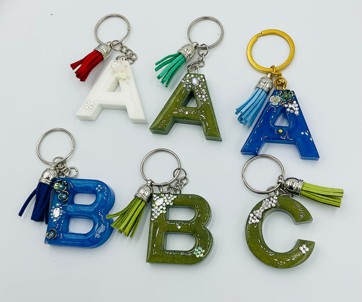 Gem Letter Keyring