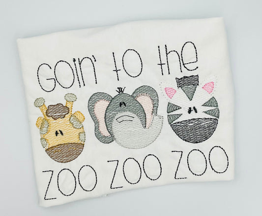 Going to the Zoo Personalised Children's T Shirt, Elephant, Giraffe, Zebra T Shirt, Boys T Shirt, Children's T Shirt, Girls T Shirt