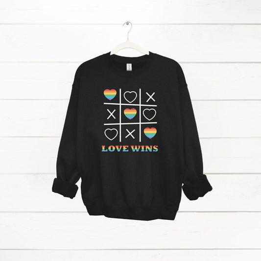 Love Wins Sweatshirt, Cute Jumper, Valentine's Jumper, LBGTQ Sweater, Gift for him, Gift for her, Gift for them