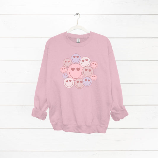 Heart Smiley Face Sweatshirt, Cute Jumper, Mental Health Sweater, Mental Health Jumper, Gift for Mum, Gift for Her