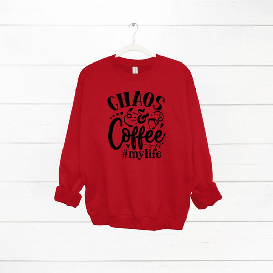 Chaos and Coffee Sweatshirt, Cute Jumper, Mental Health Sweater, Mental Health Jumper, Gift for Mum, Gift for Her