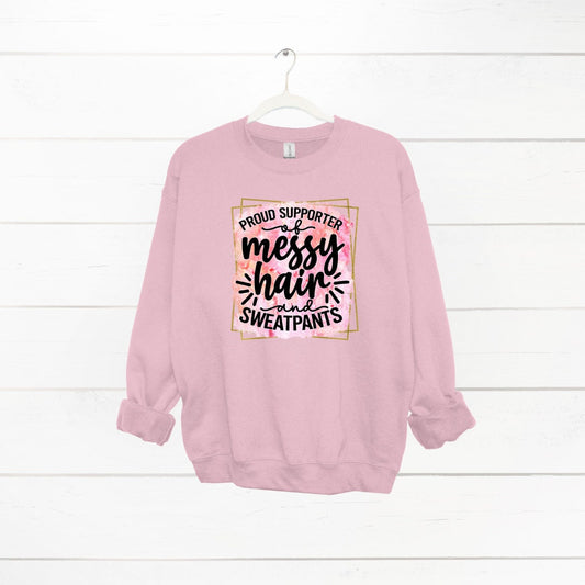 Messy Hair and Sweatpants Sweatshirt, Cute Jumper, Mental Health Sweater, Mental Health Jumper, Gift for Mum, Gift for Her